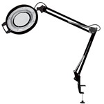 Ficha técnica e caractérísticas do produto Luminária com Lupa de Aluminio de LED C/ Apoio de Mesa Estek Preto