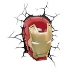Ficha técnica e caractérísticas do produto Luminária Máscara Homem de Ferro 3D Light FX Iron Man 3 Avengers