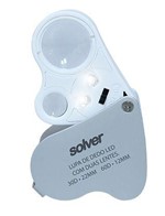 Ficha técnica e caractérísticas do produto Lupa de Bolso Dupla Led 30D+60D Solver SLD-132