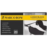 Ficha técnica e caractérísticas do produto Luva Black Marco Boni Tamanho P, M e G - 20 Unidades