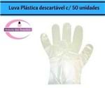 Ficha técnica e caractérísticas do produto Luva Plástica Descartável Pacote com 50 Unidades