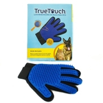 Ficha técnica e caractérísticas do produto Luva Removedora De Pelos Cães Gatos True Touch Esquerda Blue