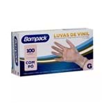Ficha técnica e caractérísticas do produto Luvas de Vinil Bompack com Pó Tamanho G 100 Unidades