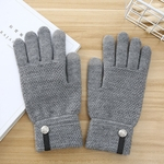 Ficha técnica e caractérísticas do produto Luvas Mulheres Knit quentes Mãos Keeper Versão Coreana Moda Estilo Lady luvas do toque de tela