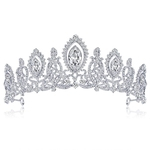 Ficha técnica e caractérísticas do produto Luxo Crystal Crown nupcial Tiaras Diadem por Mulheres Cabelo Acess¨®rios DA011-A