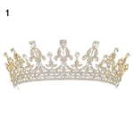 Ficha técnica e caractérísticas do produto Luxo Rainha Noiva Princesa Coroa Brilhante Strass Headband Jóias Femininas
