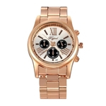 Ficha técnica e caractérísticas do produto Luxury Men Classic Analog Quartz Stainless Steel Wrist Watch Rose Gold