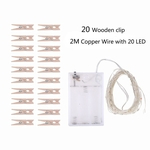 Ficha técnica e caractérísticas do produto 2M / 4M clip LED Cordas USB Acende madeira de Luzes ao ar livre do partido Decoração de Natal Wedding Xmas