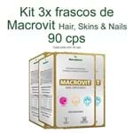 Ficha técnica e caractérísticas do produto Mac-Cp Macrovit Hair, Skin & Nails - Kit com 3 - 90Cps - Dist Viva Mel...