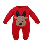 Ficha técnica e caractérísticas do produto Macacãozinho Bebê unisex bonito Elk Natal Jumpsuit algodão macio roupas quentes
