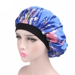 Ficha técnica e caractérísticas do produto Macio Cetim Bonnet Cabelo Para As Mulheres Meninas Silk Dormir Showering Salon Lavar A Cara Cap