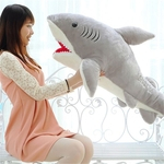 Ficha técnica e caractérísticas do produto Macio Plush Stuffed Animal Tubarão Toy Dolls Grey tubarão Plush brinquedos de alta qualidade para meninos Christmas Gift T30