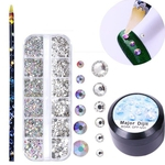 Ficha técnica e caractérísticas do produto Maior Dijit prego Manicure Kit prego pasta de diamante transparente