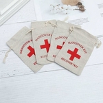 Mais Recente 10pcs \\\\ / Set 10 * 15cm Cruz Vermelha Bags Bachelorette Party Supplies Titular Saco De Algodão
