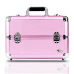 Ficha técnica e caractérísticas do produto Maleta Profissional de Maquiagem G Beauty Alumínio ABS Rosa BSB14126 - Jacki Design