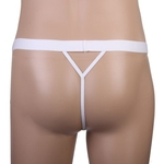 Ficha técnica e caractérísticas do produto Malote De Malha Para Homem Tanga Estiramento G-string Underwear-branco