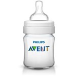 Ficha técnica e caractérísticas do produto Mamadeira Clássica Pp 125ml Avent- Philips Avent - Mamadeiras - Transparente - BPA Free - Avent
