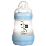 Ficha técnica e caractérísticas do produto Mamadeira MAM First Bottle Anticólica Azul 160ml MAM
