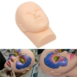 Ficha técnica e caractérísticas do produto Manequim de treinamento de silicone Prática de cabeça chata Extensão de cílios para maquiagem