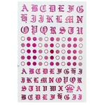 Ficha técnica e caractérísticas do produto Manicure 3D Alfabeto Inglês antigo adesivo autocolante Adesivo unhas unha série