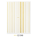 Ficha técnica e caractérísticas do produto Manicure Tools Rose Gold Cutout Stripes Nail Decoration Adhesive Stickers