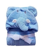 Ficha técnica e caractérísticas do produto Manta com Capuz Baby Elefante Azul Jolitex
