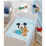 Ficha técnica e caractérísticas do produto Manta Infantil Mickey com Ursinho Azul - Azul