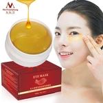 Ficha técnica e caractérísticas do produto Manteiga de Karité Hidratante Firmador ouro Collagen Eye Mask Círculos Anti escuras Whitening Eye Patches