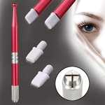 Ficha técnica e caractérísticas do produto Manual Micro Blading Pen Smudging Blade Permanente Maquiagem Maquiagem Ferramenta + 2Pcs Agulha