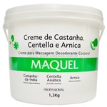 Ficha técnica e caractérísticas do produto Maquel Creme para Massagem Desodorante Corporal com Castanha, Centella e Arnica - 1,3kg