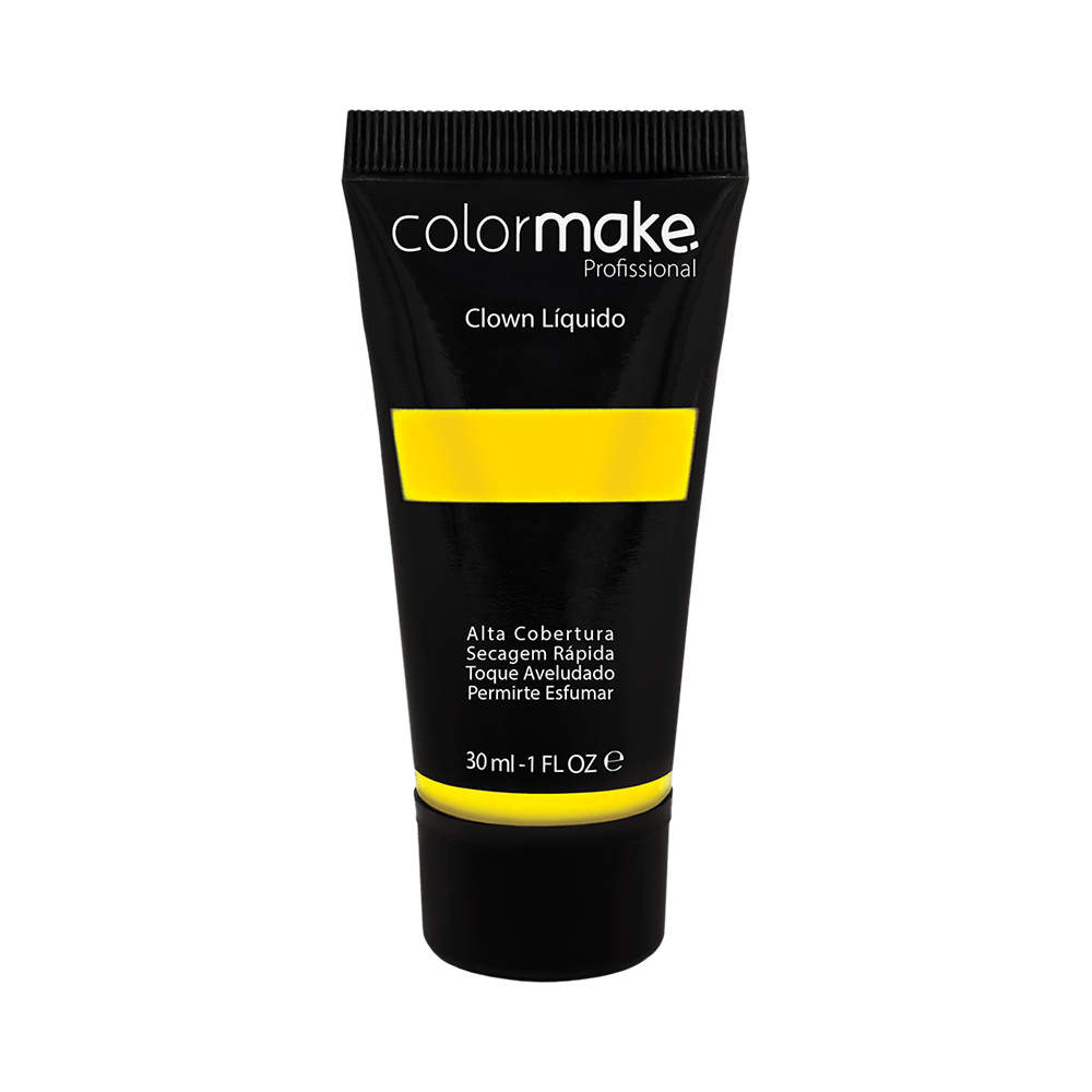 Ficha técnica e caractérísticas do produto Maquiagem Artística Clown Liquido ColorMake Amarelo 30ml