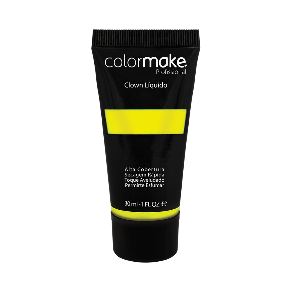 Ficha técnica e caractérísticas do produto Maquiagem Artística Clown Liquido ColorMake Amarelo Neon 30ml