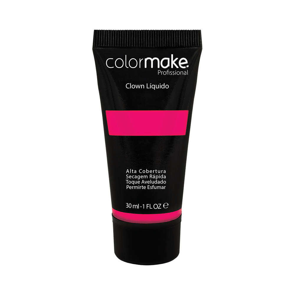 Ficha técnica e caractérísticas do produto Maquiagem Artística Clown Liquido ColorMake Pink Neon 30ml