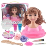 Ficha técnica e caractérísticas do produto Brinquedo infantil  Maquiagem Boneca Cabeça Meninas Playset com beleza e Acessórios de Moda