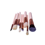 Ficha técnica e caractérísticas do produto Maquiagem Cosmetic Face Powder Blush Brush Foundation grupo de escova 8 Pieces - rosa