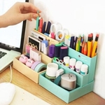 Ficha técnica e caractérísticas do produto Maquiagem Diy Board Paper Box Armazenamento Cosmetic Container Desk Decor Papelaria Caso Organizer
