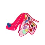 Ficha técnica e caractérísticas do produto Estojo de Maquiagem Infantil Sapato Fashion Girl Presente 17 Cores - Beauty Set