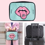 Ficha técnica e caractérísticas do produto Maquiagem mulheres dos desenhos animados Bag Cosmetic armazenamento caso Handle viagem Organizer