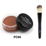 Ficha técnica e caractérísticas do produto Makeup Oil Control Natural Concealer Face Cream Foundation com escova da composi??o