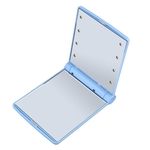 Ficha técnica e caractérísticas do produto Maquiagem Portátil Cosméticos Folding Compact Pocket Mirror Travel Com 8 Luzes LED