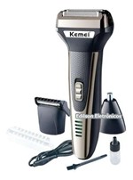 Ficha técnica e caractérísticas do produto Máquina Corte Aparador Cabelo Barba Nariz 3x1 Kemei 6776