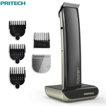 Máquina de Cortar Cabelo Elétrica Sem Fio Aparador de Barba para Homen Recarregável USB Kit de Corte de Cabelo Barba e Bigode Barbeador Preto PRITECH