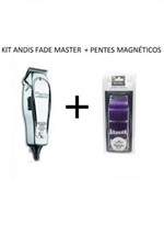 Ficha técnica e caractérísticas do produto Máquina de Corte Andis Fade Master 110v + Kit 5 Pentes Guias Magneticos