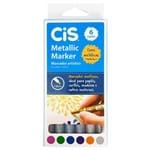 Ficha técnica e caractérísticas do produto Marcador Artístico 6 Cores Metallic Marker Cis 1028913