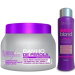 Ficha técnica e caractérísticas do produto Mascara Banho De Pérola 1kg + Mega Blond 500ml - Forever Liss