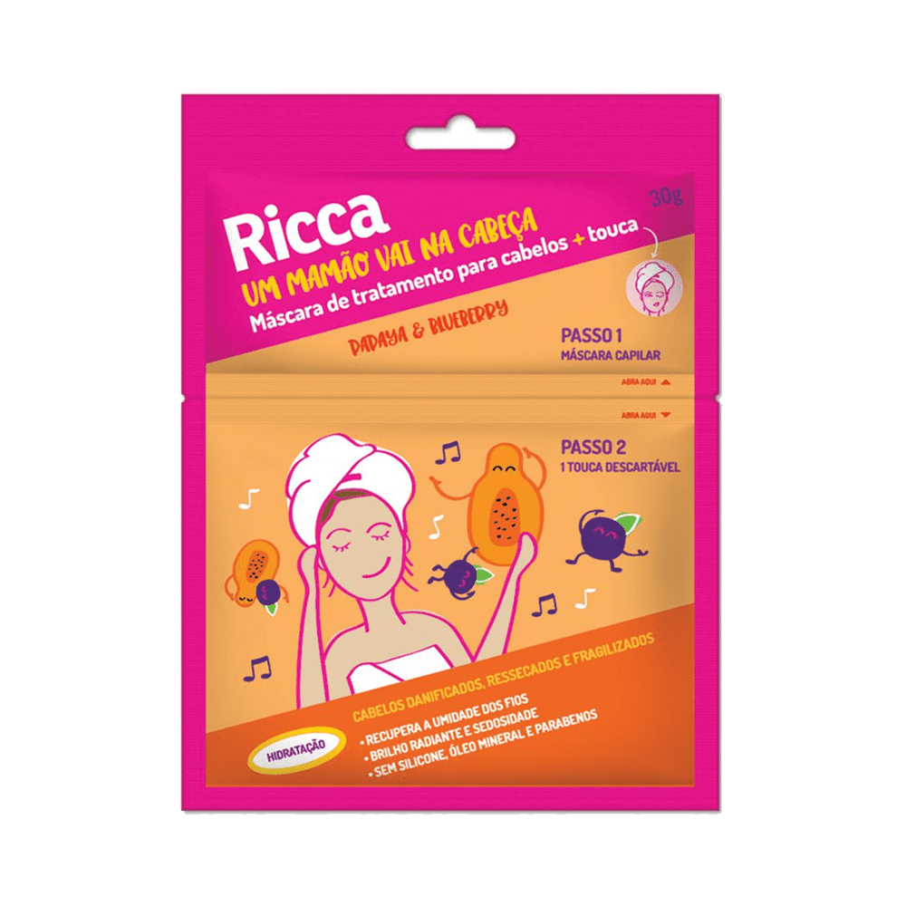 Ficha técnica e caractérísticas do produto Máscara Capilar de Hidratação Ricca Papaya e Blueberry