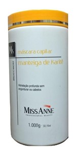 Ficha técnica e caractérísticas do produto Máscara Capilar Miss Anne Manteiga de Karite 1000g