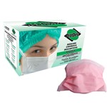Ficha técnica e caractérísticas do produto Máscara Cirúrgica Protdesc Descartável Tripla com Elástico Rosa 50un