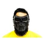 Máscara com Oculos de Proteção P/ Airsoft Skull Black - Hy-050bk