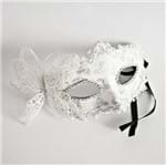 Ficha técnica e caractérísticas do produto Máscara de Carnaval com Borboleta Branca - Unidade